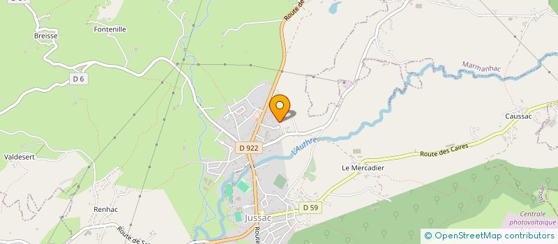 localisation de l'entreprise CHANUT à JUSSAC