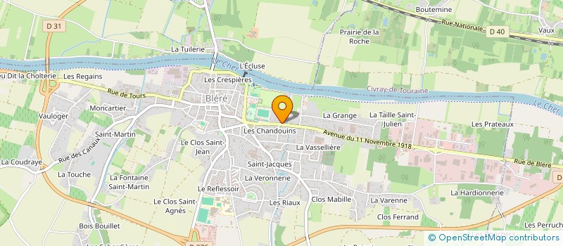 localisation de l'entreprise CHANVRE AERE à BLERE