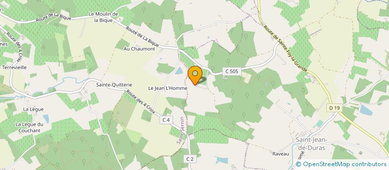 localisation de l'entreprise CHANVRE D'HOTE à SAINT-JEAN-DE-DURAS