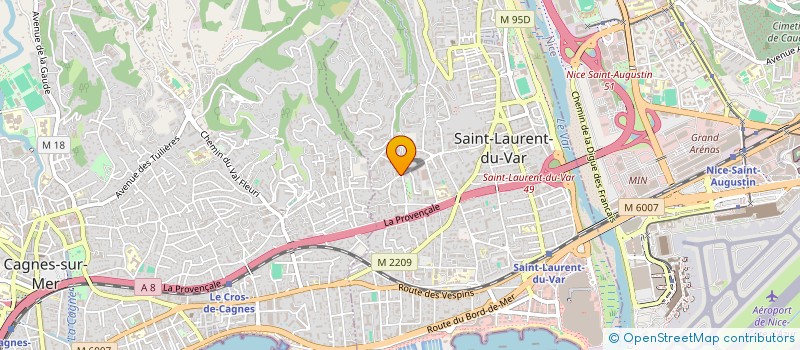 localisation de l'entreprise CHANY à SAINT-LAURENT-DU-VAR
