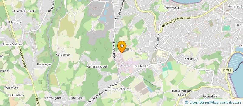 localisation de l'entreprise CHANY à PERROS-GUIREC