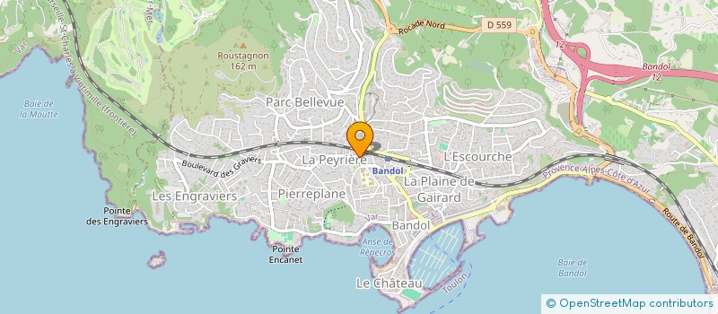 localisation de l'entreprise CHANZY 38 à BANDOL