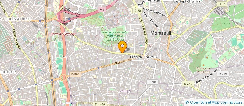 localisation de l'entreprise CHANZY EXPRESS à MONTREUIL