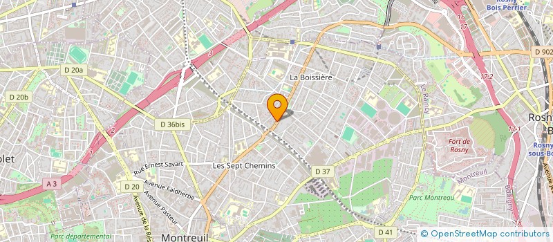 localisation de l'entreprise CHAPEAU !  MONTREUIL