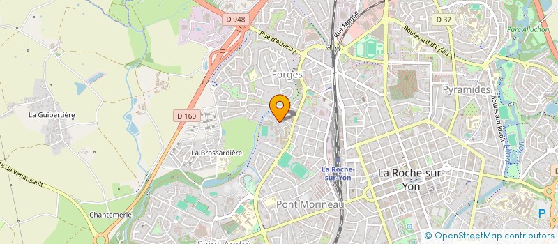 localisation de l'entreprise CHAPEAU P. ET F.  LA ROCHE-SUR-YON