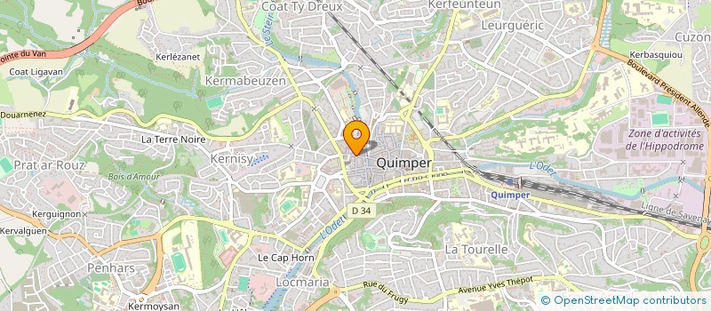 localisation de l'entreprise CHAPEAUCOIFF à QUIMPER