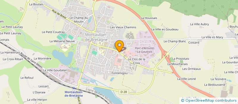 localisation de l'entreprise CHAPELET FUNERAIRE MONTAUBAN  MONTAUBAN-DE-BRETAGNE