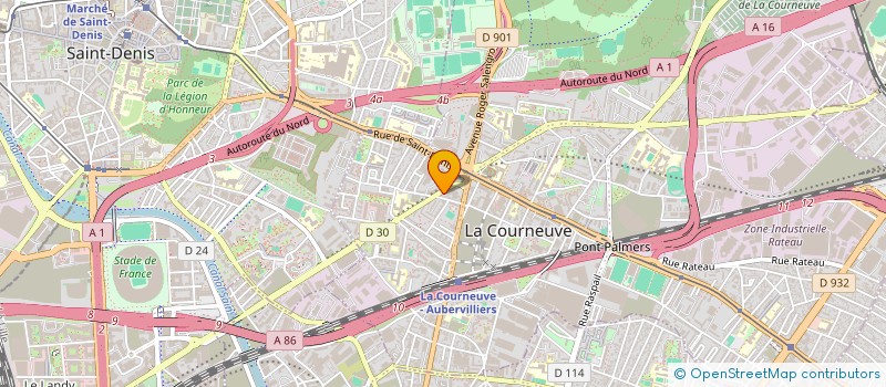 localisation de l'entreprise CHAPEST à LA COURNEUVE