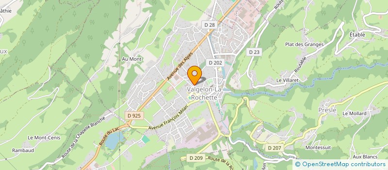 localisation de l'entreprise CHAPI CHAPO à VALGELON-LA ROCHETTE
