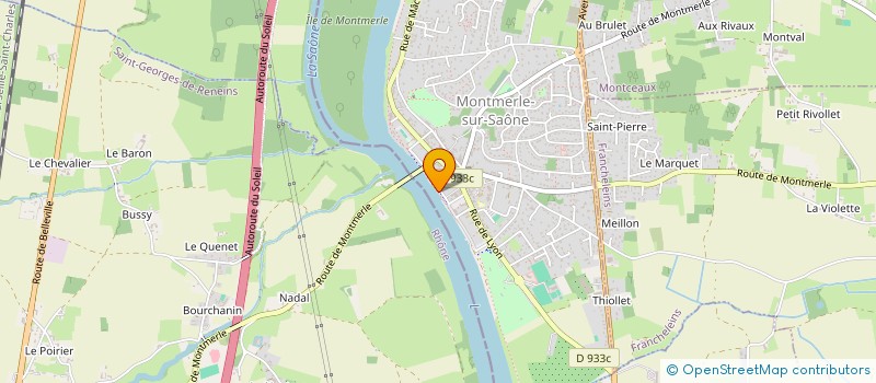 localisation de l'entreprise CHAPINVRE  MONTMERLE-SUR-SAONE