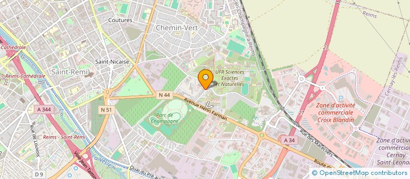 localisation de l'entreprise CHAPITRE QUATRE à REIMS