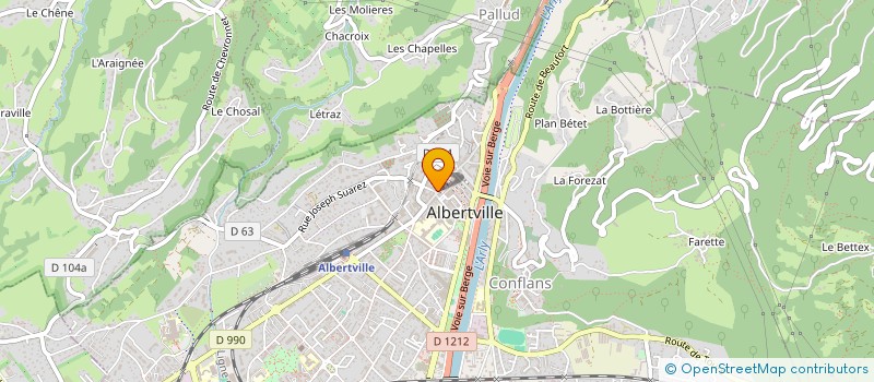 localisation de l'entreprise CHAPPELET JR ET C  ALBERTVILLE