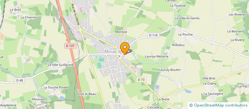 localisation de l'entreprise CHAPRON FRERES  MINIAC-MORVAN