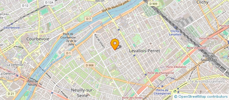 localisation de l'entreprise CHAPTAL 108 à LEVALLOIS-PERRET
