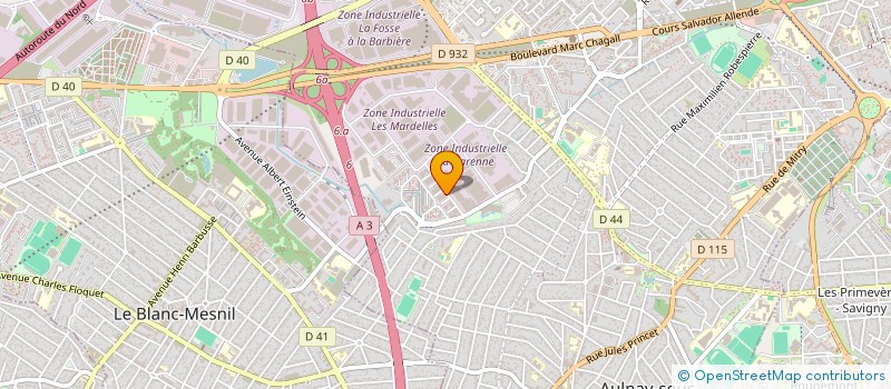 localisation de l'entreprise CHAPTAL AUTO SERVICES à AULNAY-SOUS-BOIS