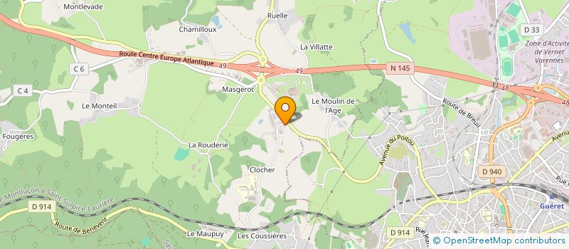 localisation de l'entreprise CHAPTARD CONSTRUCTION 23 à SAINT-SULPICE-LE-GUERETOIS