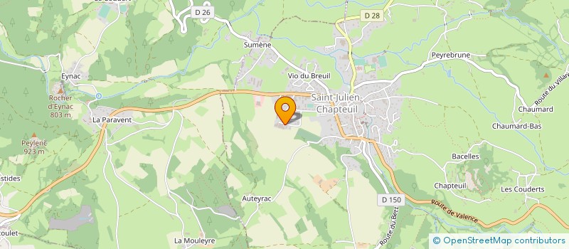 localisation de l'entreprise CHAPTEUIL PLASTIC à SAINT-JULIEN-CHAPTEUIL
