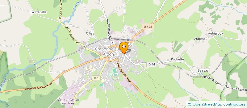 localisation de l'entreprise CHAPUIS S.A.R.L. à CRAPONNE-SUR-ARZON