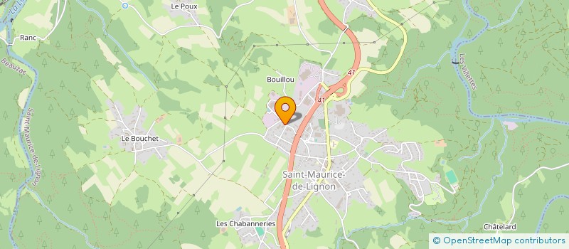 localisation de l'entreprise CHAPUIS STORES ET FERMETURES à SAINT-MAURICE-DE-LIGNON