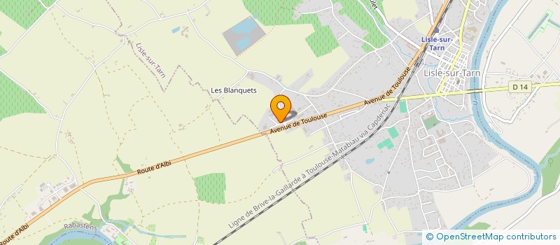 localisation de l'entreprise CHAPUS PAYSAGISTE à LISLE-SUR-TARN