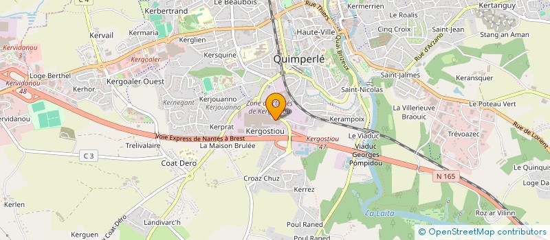 localisation de l'entreprise CHARAL à QUIMPERLE