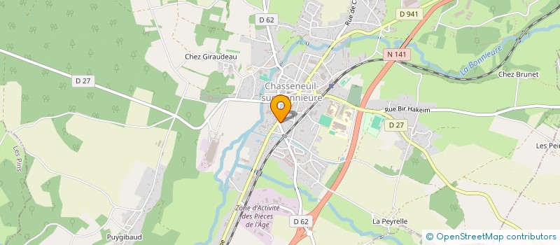 localisation de l'entreprise CHARANTILLAISE à CHASSENEUIL-SUR-BONNIEURE
