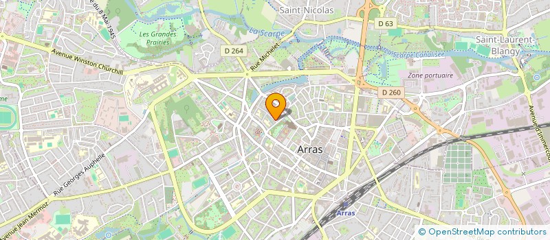 localisation de l'entreprise CHARBON à ARRAS