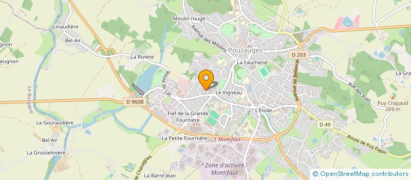 localisation de l'entreprise CHARBONNEAU ROMAIN PEINTURE à POUZAUGES