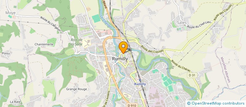 localisation de l'entreprise CHARBONNIER FLEURS  RUMILLY