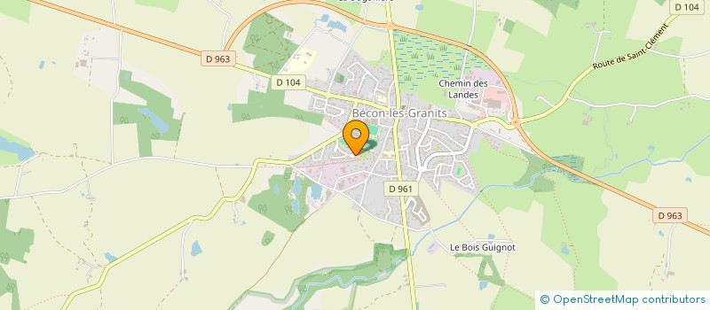 localisation de l'entreprise CHARBONNIER MATERIAUX & SERVICES  BECON-LES-GRANITS