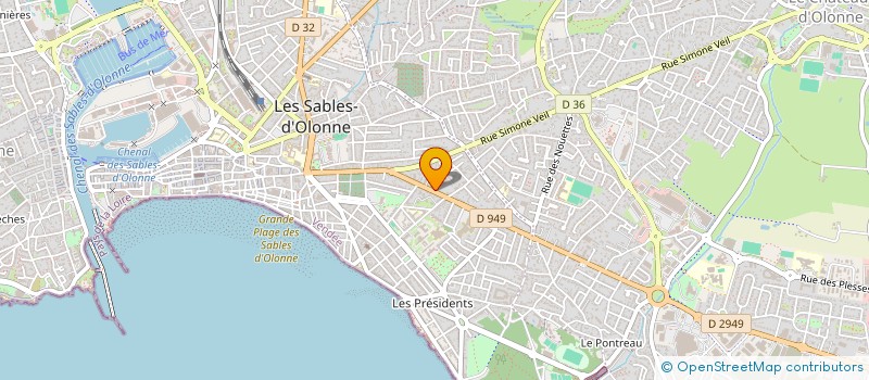 localisation de l'entreprise CHARCO IMMO à LES SABLES D'OLONNE