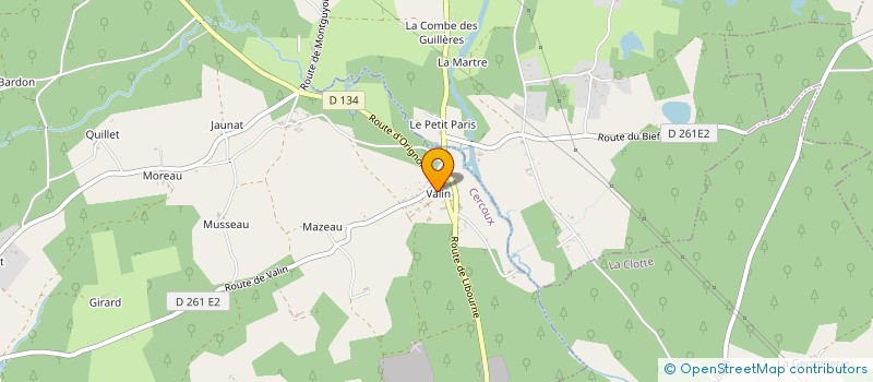 localisation de l'entreprise CHARCUT BRILLOUET GPE COMPTOIR PAYSAN à CERCOUX