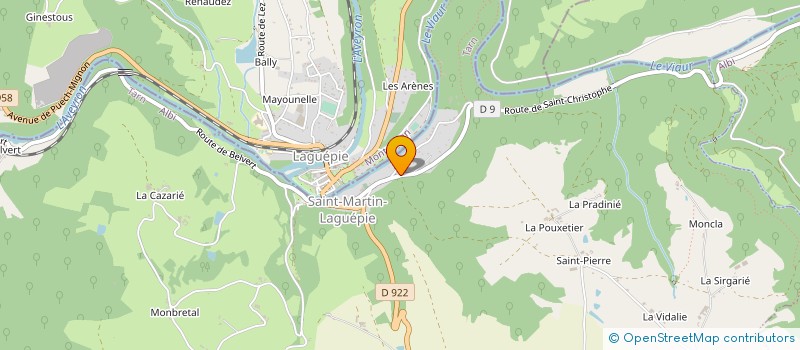 localisation de l'entreprise CHARCUTERIE ARTISANALE DU VIAUR à SAINT-MARTIN-LAGUEPIE