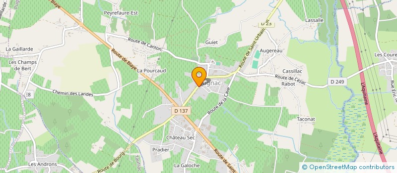 localisation de l'entreprise CHARCUTERIE BERNARD à PUGNAC