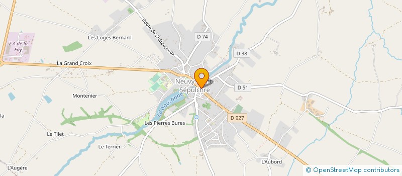 localisation de l'entreprise CHARCUTERIE BERRICHONNE à NEUVY-SAINT-SEPULCHRE