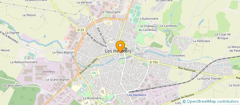 localisation de l'entreprise CHARCUTERIE CHARRIER à LES HERBIERS