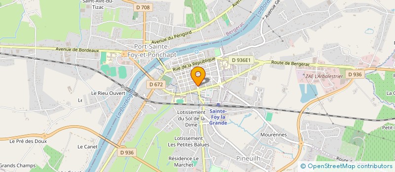 localisation de l'entreprise CHARCUTERIE DE LA HALLE à SAINTE-FOY-LA-GRANDE