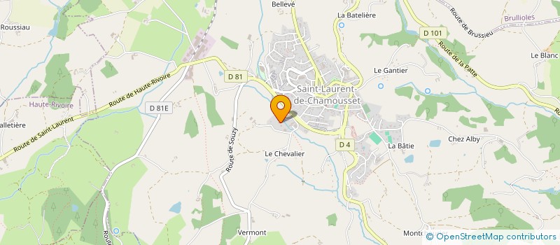 localisation de l'entreprise CHARCUTERIE DES DEUX VILLAGES  SAINT-LAURENT-DE-CHAMOUSSET