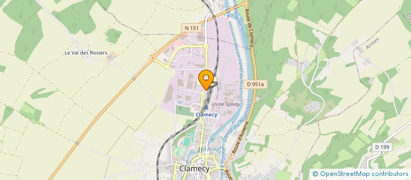 localisation de l'entreprise CHARCUTERIE ET VIANDE NIVERNAISES à CLAMECY