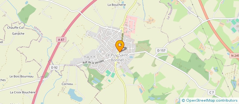 localisation de l'entreprise CHARCUTERIE PINEAU FRANCK à CHOLET