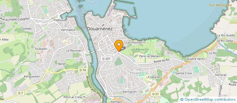 localisation de l'entreprise CHARCUTERIE TRAITEUR PERROT à DOUARNENEZ