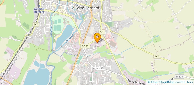 localisation de l'entreprise CHARCUTERIES GRAND'VALLEE à LA FERTE-BERNARD
