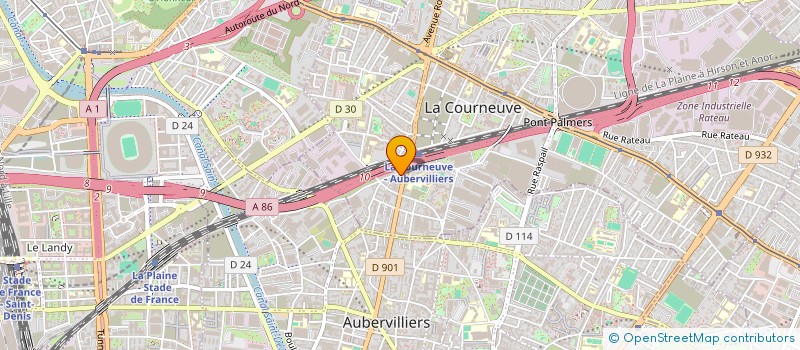 localisation de l'entreprise CHARDO-FORMATION à LA COURNEUVE