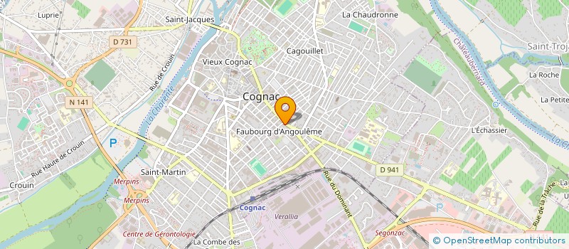 localisation de l'entreprise CHARDON BLEU à COGNAC