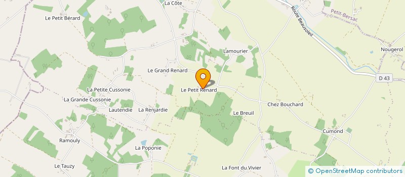 localisation de l'entreprise CHARDON SCI  PARCOUL-CHENAUD