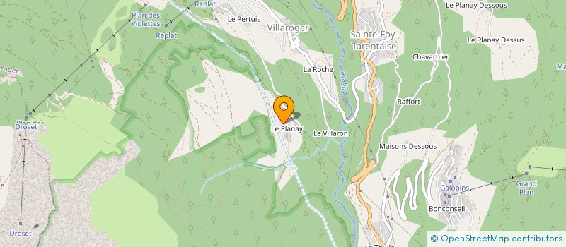 localisation de l'entreprise CHARDONNERET à SAINTE-FOY-TARENTAISE