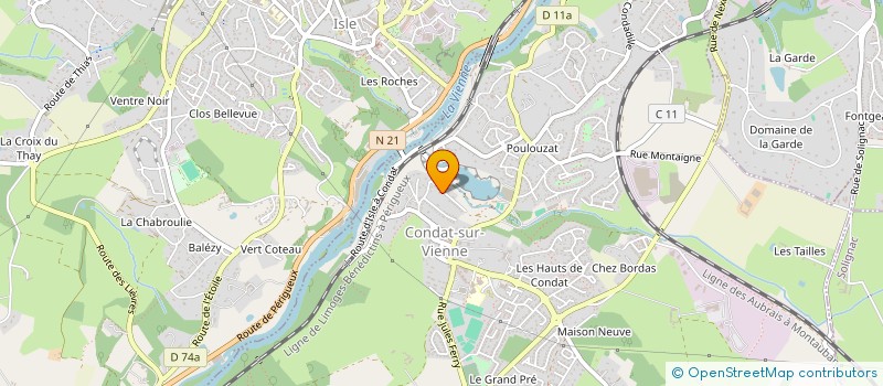 localisation de l'entreprise CHAREIX PARCS ET JARDINS à CONDAT-SUR-VIENNE