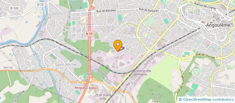 localisation de l'entreprise CHARENTAISE DES VIANDES à ANGOULEME
