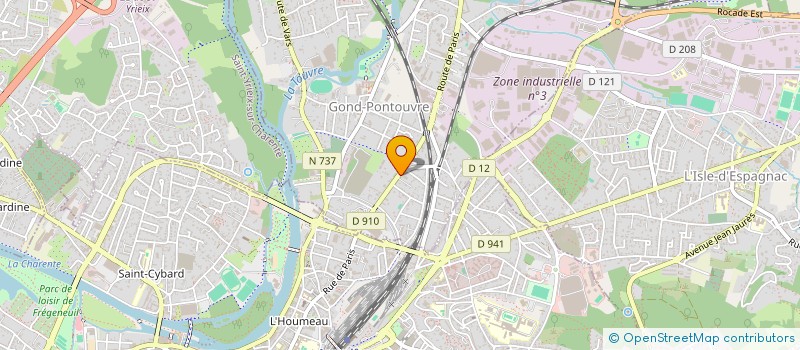 localisation de l'entreprise CHARENTE AMORTISSEURS  GOND-PONTOUVRE