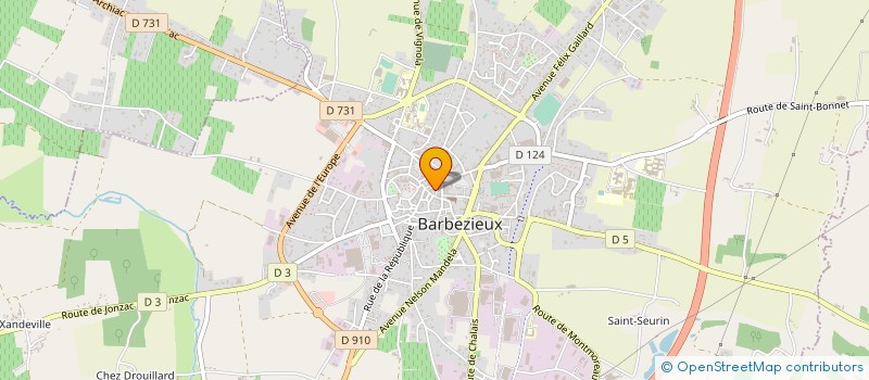 localisation de l'entreprise CHARENTE EXPERTISES à BARBEZIEUX-SAINT-HILAIRE